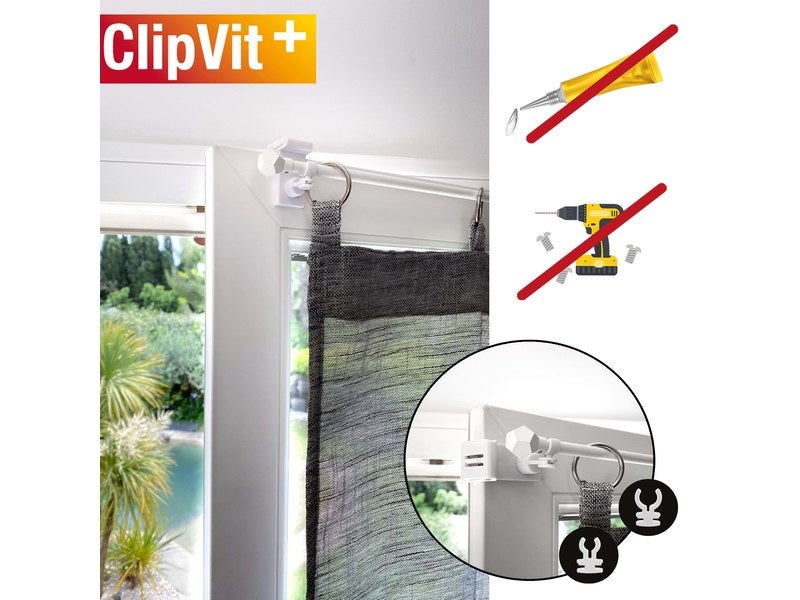 Kit Barre De Vitrage Konera GoodHome Extensible ⌀7/9mm Long.50/80cm