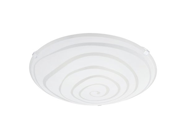 Plafonnier Design E27 Ceprano Verre Blanc, 1 X 60 W Eglo