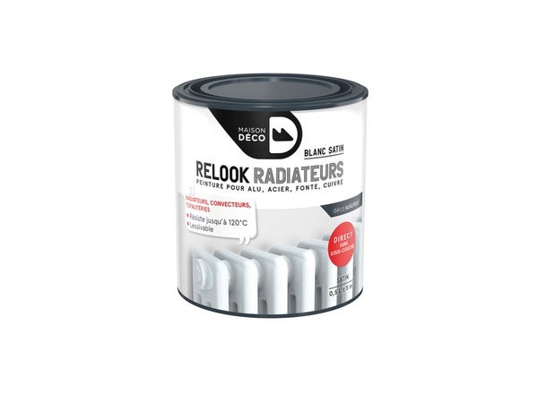 Peinture Relook Radiateurs Maison Deco Blanc Satiné 0.5 L
