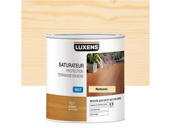Saturateur Luxens Saturateur Protection Terrasse En Bois 1 L, Naturel