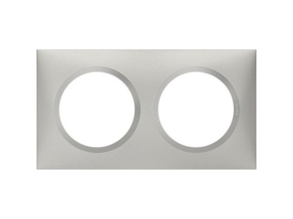 Plaque Double Dooxie, Legrand, Aluminium