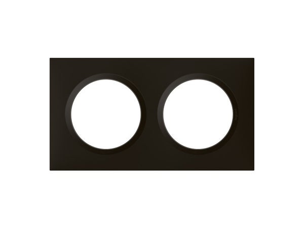 Plaque Double Dooxie, Legrand, Noir Velours