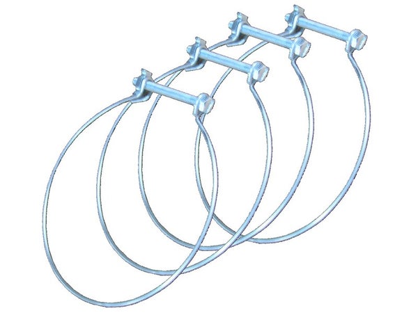 Lot de 4 colliers de fixation acier EQUATION, Diam. 80/80 mm Cf80