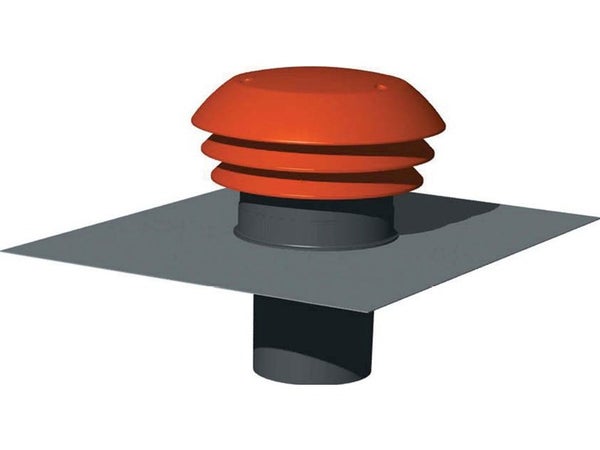 Chapeau de toiture tuile PVC EQUATION, Diam.125 mm