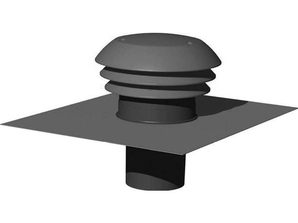 Chapeau de toiture ardoise PVC EQUATION, Diam.125 mm