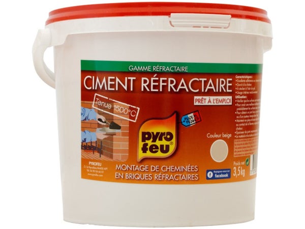 Ciment réfractaire, PYROFEU, 3.5 kg