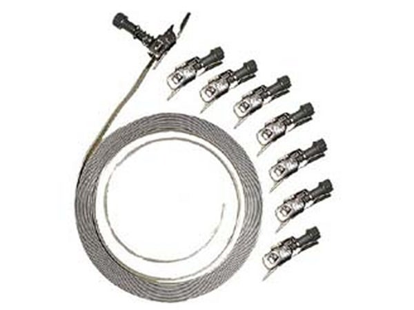 Collier feuillard acier inox 9 mm kit 3 m + 8 têtes basculantes
