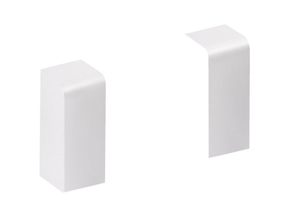 Lot De 2 Embouts Blanc Pour Plinthe, H.11.5 X P.2 Cm