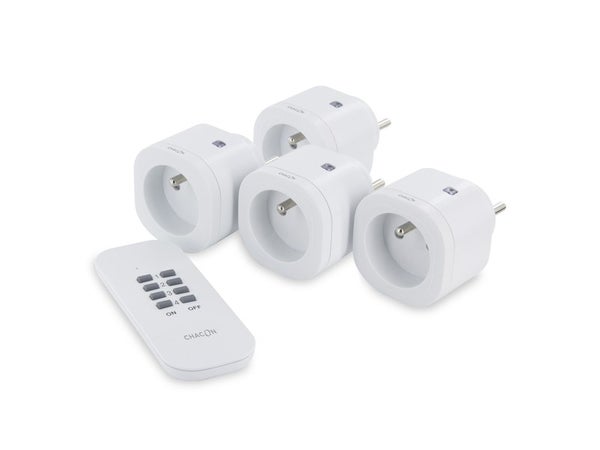 Lot de 3 prises extérieur, avec télécommande, LEXMAN, 3000 W