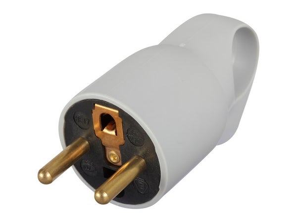 Fiche électrique mâle 2 pôles + terre, LEGRAND, 16 A