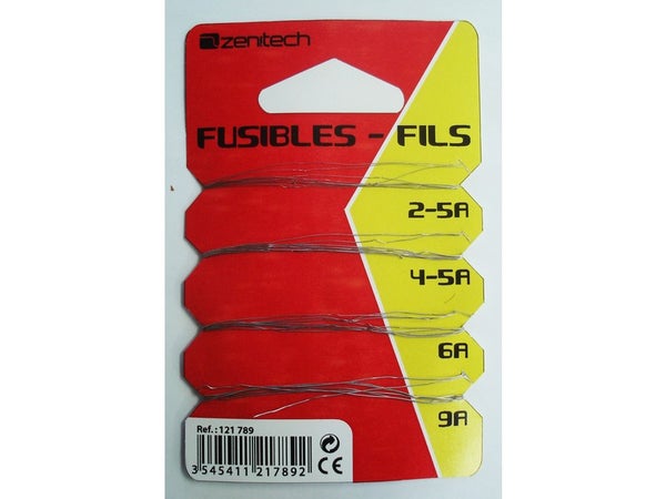Fil Fusible Plomb 2-5A + 4-5A + 6A + 9A