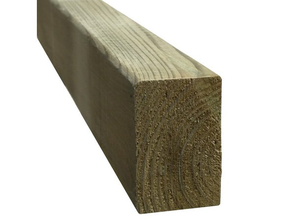 Lambourde Pour Terrasse Bois Résineux Pin, Vert, L.3 M X L.7 Cm X Ep.45 Mm