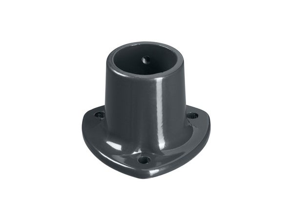 Platine aluminium à visser Univers gris, H.8 x l.11 x P.11 cm