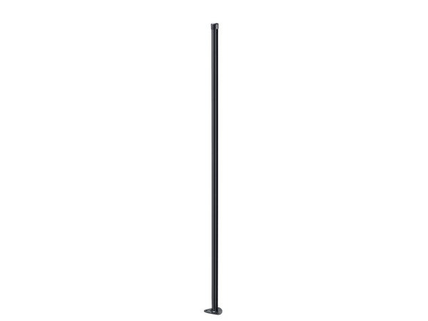 Poteau acier galvanisé rond univers gris, H.150 x L.4.8 x P.4.8 cm