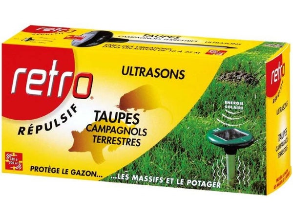 Lot De 2 Répulsifs Ultrasons Antitaupes Retro