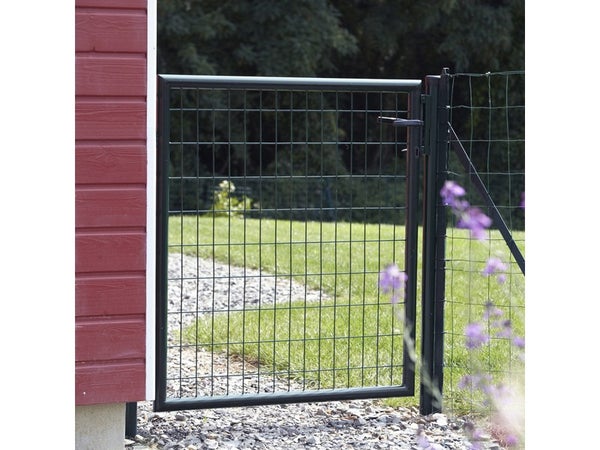 Portillon grillagé Eco l.105 x H.150 cm, gris