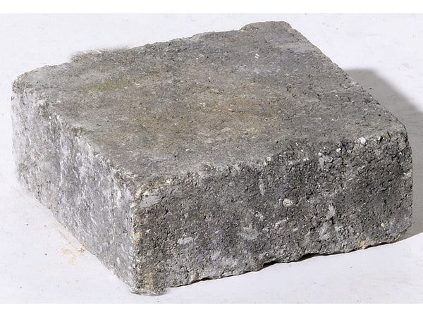 Pavé Béton Samara, Gris, Noir Nuancé L.10.5 Cm X L.10.5 Cm X Ep.40 Mm