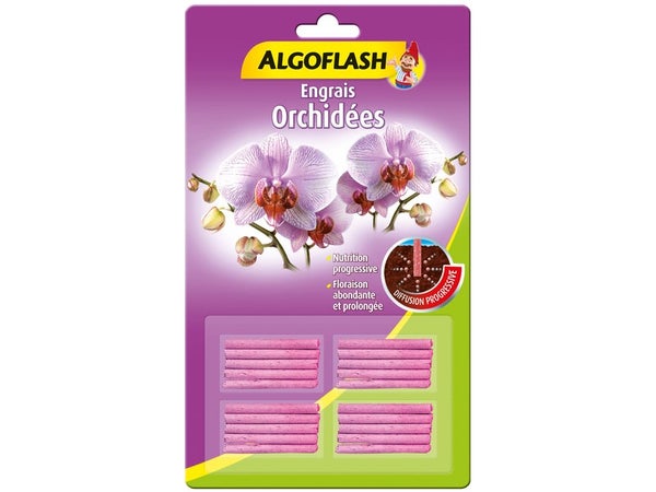 Engrais Orchidées Algoflash 20 Batonnets