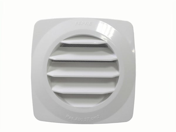 Grille d'aération abs naturel, L.12.5 x l.12.5 cm