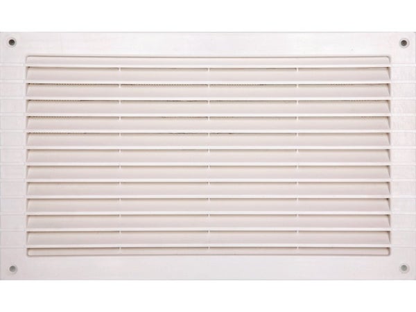 Grille d'aération abs naturel, L.23 x l.38 cm