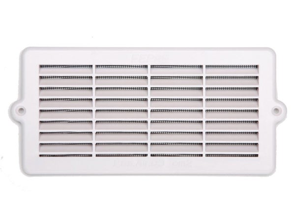 Grille d'aération plastique blanc 145x85