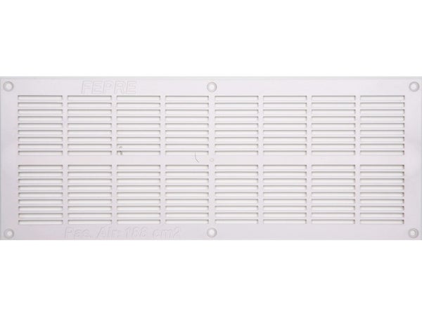 Grille d'aération abs naturel, L.13.1 x l.33.7 cm