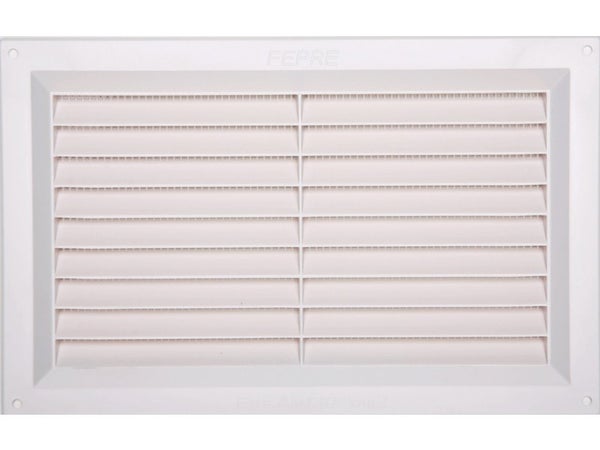 Grille d'aération plastique blanc 145x85