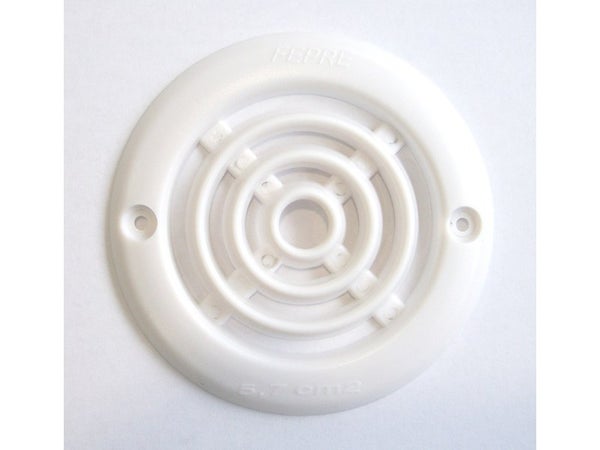 Lot de 4 grilles d'aération Abs Naturel, Diam.6.4 Cm