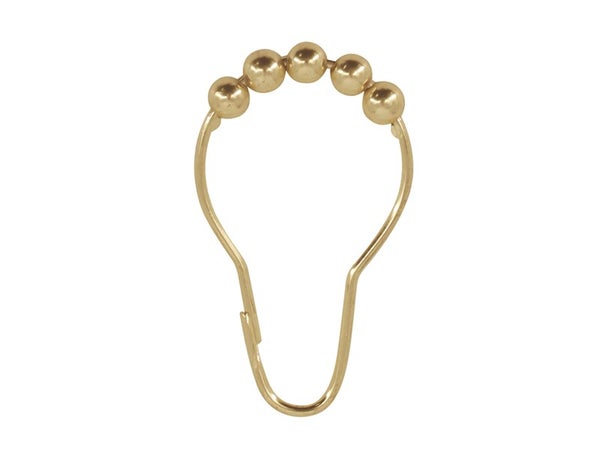 Lot de 12 anneaux de douche L. 7.5 cm, SENSEA doré