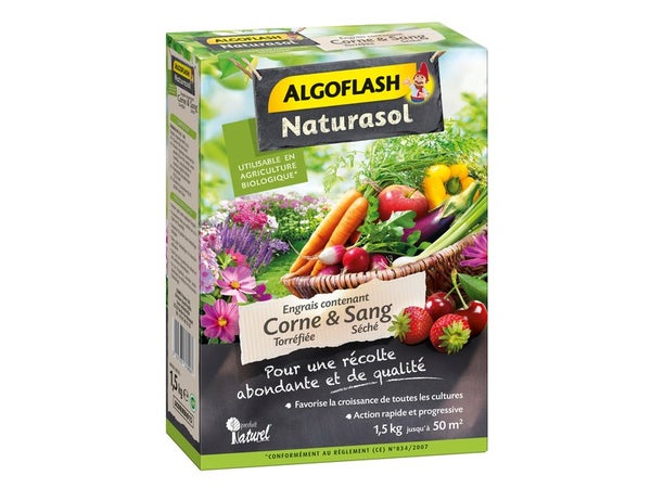Engrais Sang Desséché Algoflash 1.2 Kg 25 M²