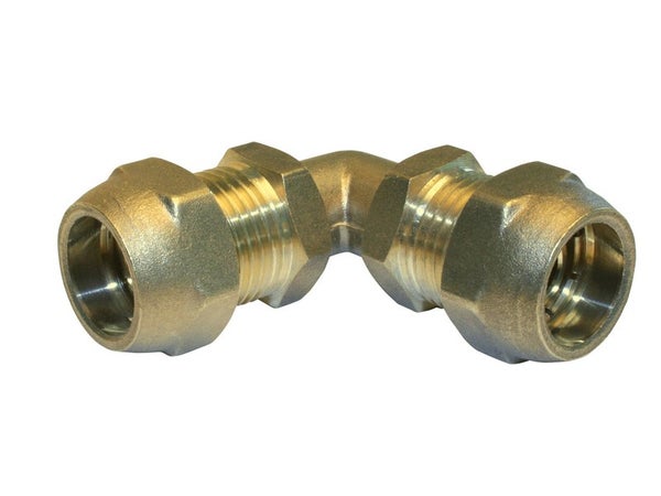 Raccord Coudé 90° À Compression Laiton D.12 Pour Tube En Per