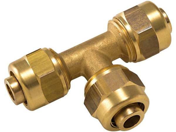 Raccord Té Égal À Compression Laiton D.16 Pour Tube En Per