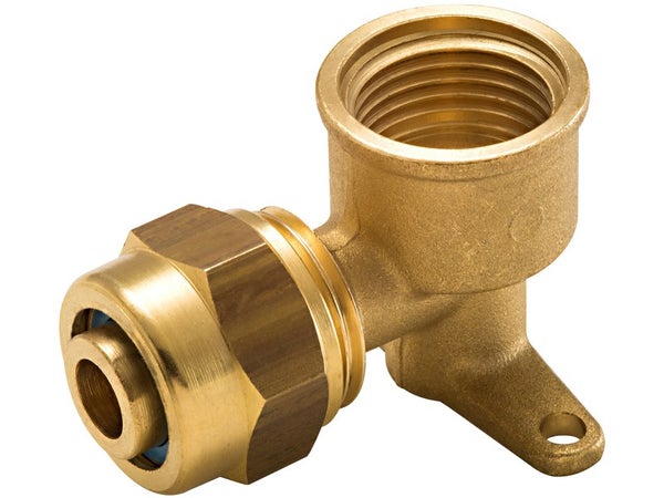 Raccord Coudé Applique À Compression Laiton F 15 X 21 Pour Tube En Per