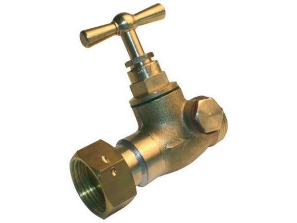 Robinet D'Arrêt Après Compteur Purgeur 2 Bouchons Mâle/Femelle 20 X 27Mm