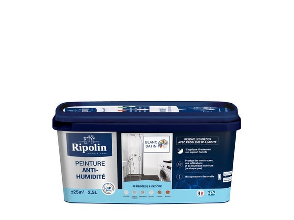 Peinture Antihumidité Rip Etanch, Ripolin Blanc 2.5 L