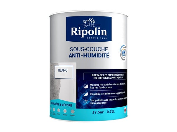 Sous-Couche Antihumidité Rip Etanch, Ripolin Blanc 0.75 L