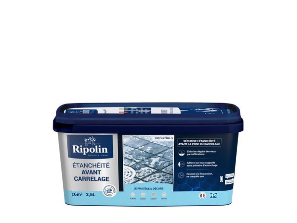 Revêtement D'Étanchéité Avant Carrelage Rip Etanch, Ripolin Blanc 2.5 L