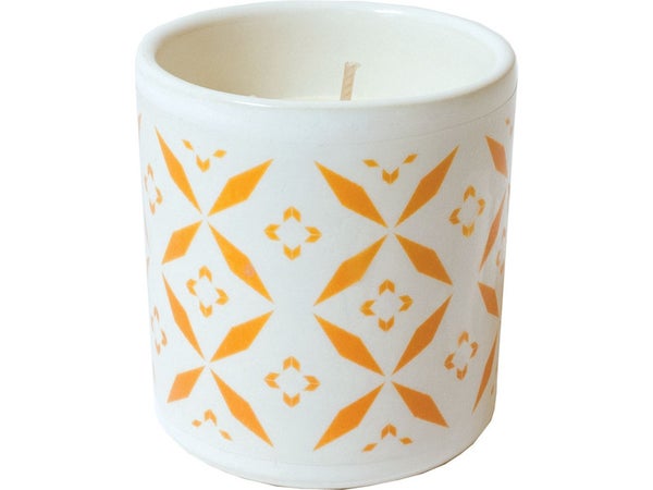 Pot Terre Cuite Blanc Mosaique Insecticide Jasmin 78X72Mm