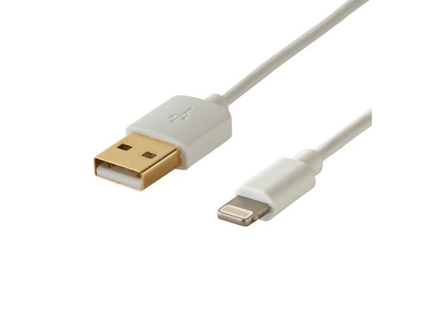 Câble Chargeur Lightning Iphone, 2 M Blanc Evology