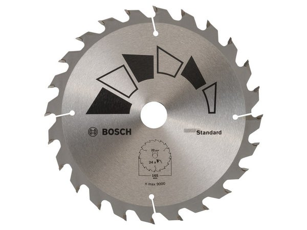 Lame Coupe Rapide Et Grossière Bosch 165 Mm 24 Dents Scie Circulaire Standard