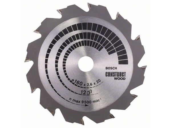 Lame Coupe Rapide Et Grossière Bosch 160 Mm Bois Et Aluminium