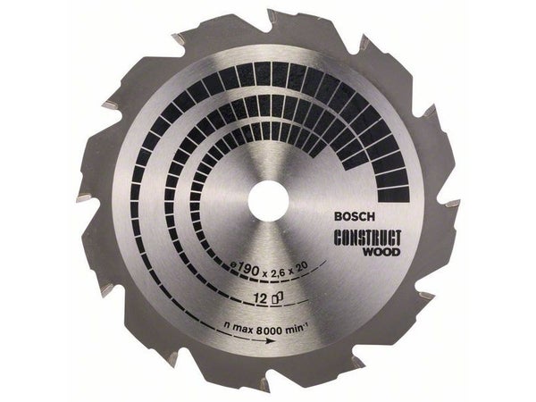 Lame Coupe Rapide Et Grossière Bosch Scie Circulaire 190 Mm Bois Et Aluminium