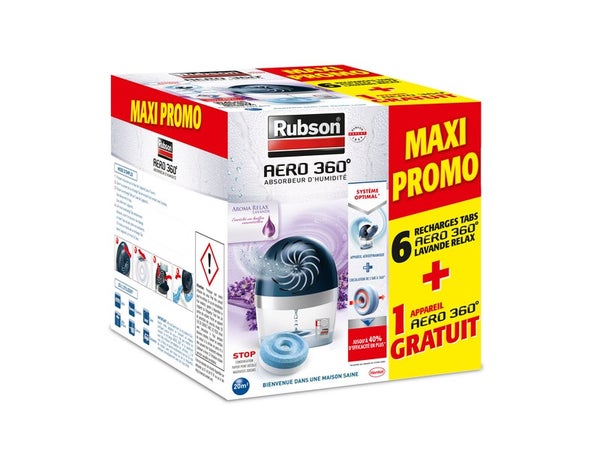 Absorbeur d'humidité avec galet percé, RUBSON, 20 m²