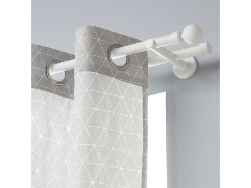 Support entre-murs pour tringle rideaux Prestige Boulet - Blanc - Lot de 2