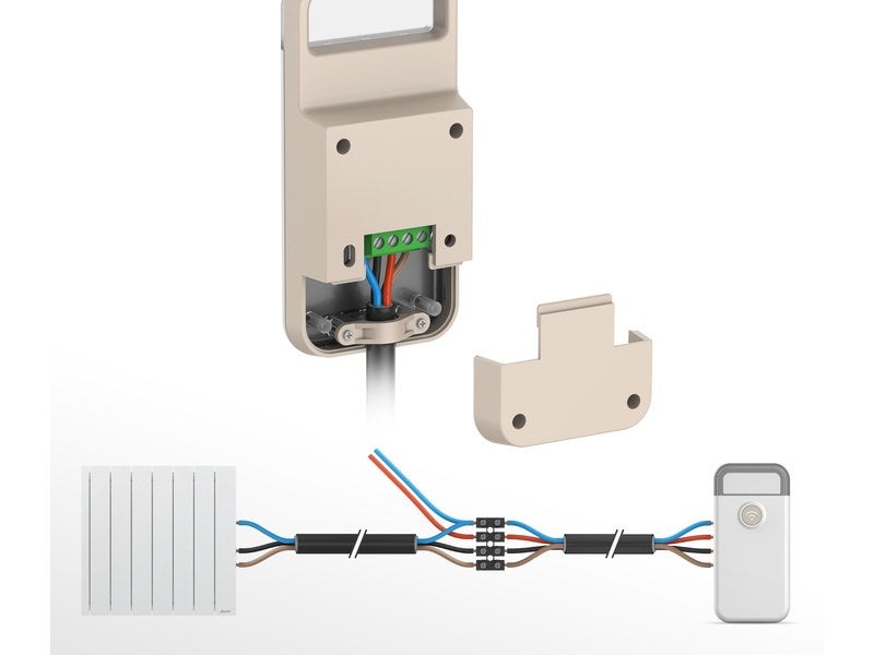 Récepteur fil pilote connecté filaire Enocean pour radiateur électrique,  AVIDSEN, l.12 cm