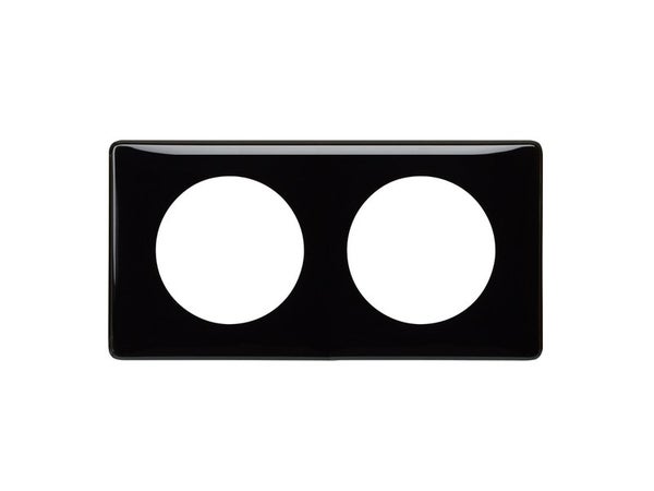 Plaque Double Celiane, Legrand Noir