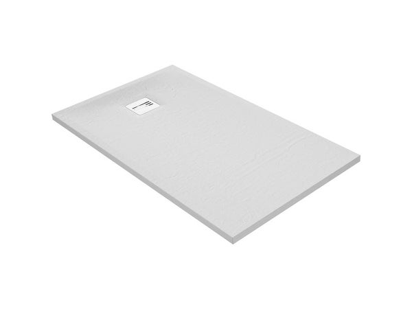 Receveur de douche extraplat résine blanc L. 140 x L. 80 cm, REMIX