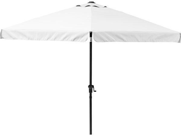 Parasol pied central NATERIAL Avea blanc hexagonal, L.296 x l.296 cm