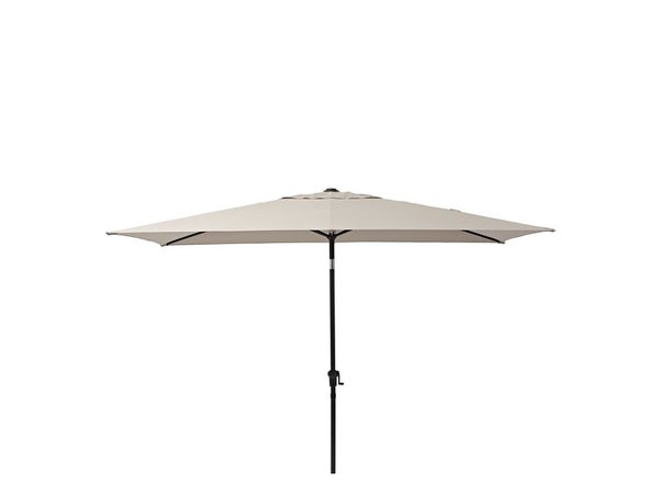Parasol pied central NATERIAL Avea taupe rectangulaire, L.300 x l.200 cm