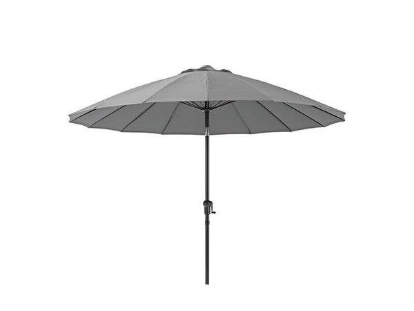 Parasol pied central NATERIAL Sinae gris rond, L.252 x l.252 cm